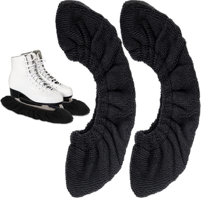 Elastische Schaatsbeschermers voor IJs- en Kunstschaatsen, Bescherming voor Schaatsbladen, Zwart Nylon 23x18x2cm