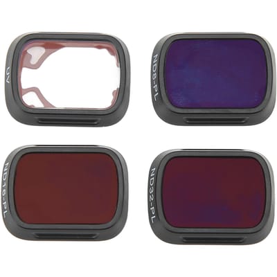 4PCS Filtre d'objectif de drone Alliage d'aluminium Verre optique UV ND8PL ND16PL ND32PL Ensemble de filtres pour Mini 3 Pro gray