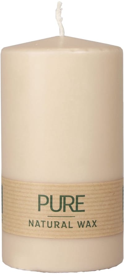 PURE stompkaars Beige Wenzel kaarsen 130/70mm
