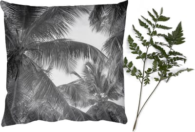 Sierkussens - Kussentjes Woonkamer - 40x40 cm - Palmbladeren - Vintage - Natuur