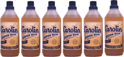 Carolin vloerreiniger met zwarte zeep - 6 x 1L - Voordeelverpakking