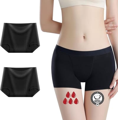 Beschermende onderbroeken - Culotte broekjes - Menstruele bescherming - Drielaagse absorptie - 2 stuks - Zwart