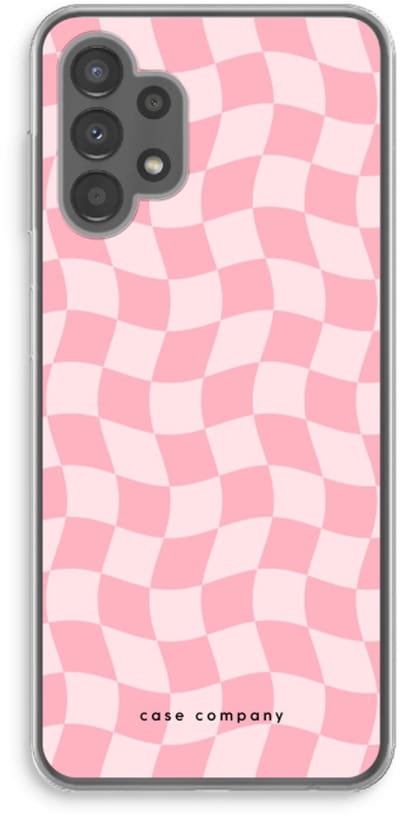 Case Company® - Hoesje geschikt voor Samsung Galaxy A13 4G hoesje - Grid Roos - Soft Cover Telefoonhoesje - Bescherming aan alle Kanten en Schermrand
