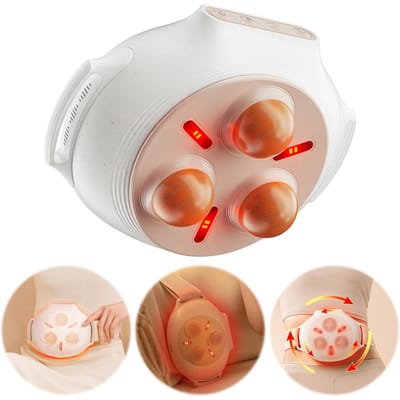 Elektrische Buik Cellulitis Massager Multifunctioneel Bian Steen Buik Kneedinstrument Lymfedrainage Massager voor Vrouwen beige