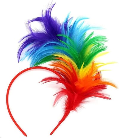Elegante Feestelijke Fascinator met Veertjes voor Carnaval, Bruiloften en Halloween Feestjes in Multikleur