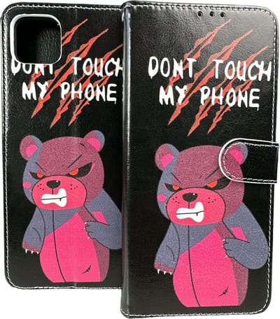 Portemonnee Book Case Hoesje Geschikt voor: Samsung Galaxy A22 5G - Don't Touch My Phone Print