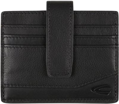 camel active Leren Kaarthoes Stone Card Wallet Black Zwart