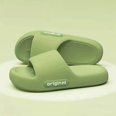Pantoufles douces pour femmes à semelles épaisses antidérapantes intérieur extérieur maison salle de bain détente confortables sandales coussinées pantoufles pour dames 38-39 vert