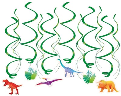 Swirl decorations dino | 6 stuks