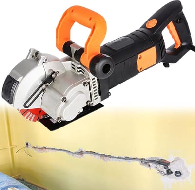 Elektrische Sleuvenfrees - Wandfrees Betonfrees - Snel Sleuven Zagen - Precisie en Stofbeheersing - 40mm Breed 42mm Diep