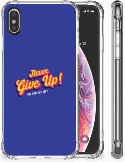 Apple iPhone X | Xs Telefoonhoesje met tekst Never Give Up