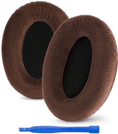 Store_9 - Vervangende oorkussens - Hoofdtelefoon accessoires - Velours - Bruin - Comfortabel en duurzaam - Geschikt voor Sennheiser HD serie