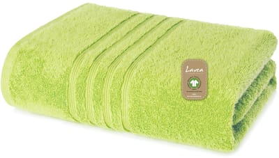 Lavea® 1 Handdoek 50x100 cm van 100% biologisch katoenen badstof, zacht en absorberend, voor thuis, hotel en spa – badhanddoek – Appelgroen