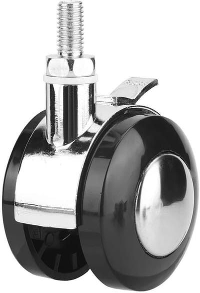 Dailygoods- Zwenkwiel 2-inch - Zwenkwielen Set van 4 - Zwenkwielen met Rem - Zwenkwielen met Schroefdraad - Vervangende Zwenkwielen - 360 Rotatie, 60lb/30kg Belasting - Meubelwiel