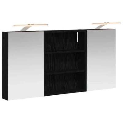 vidaXL - Badkamerkast - set - 3 - st - 100 - x - 10,5 - x - 50 - cm - Bewerkt - hout