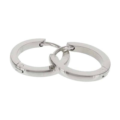 Kalli edelstalen Oorbel shiny rond 1831 Zilver 16mm