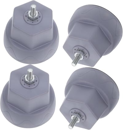 Wasmachine Pads - Stille Voeten - Trillingsreductie - In Hoogte Verstelbaar - 4 Stuks - Grijs