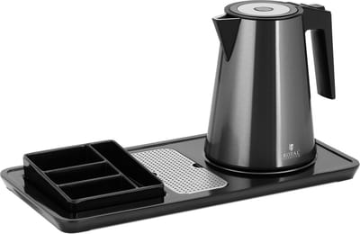 Waterkoker - koffie- en theestation - 1.2 L - 1400 W - zwart - Royal Catering