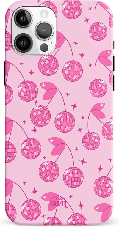 xoxo Wildhearts siliconen hoesje geschikt voor iPhone 12 Pro Max hoesje - Disco Girl - Kwalitatieve backcover - TPU materiaal - Hoesjes met discoprint - Roze