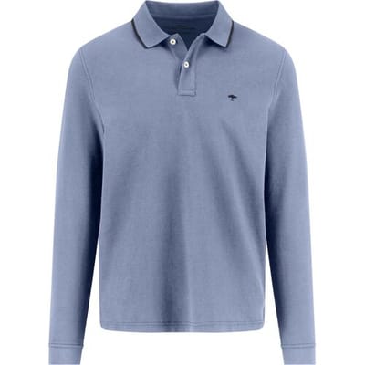 Fynch-Hatton Polo Longsleeve Fine Texture Grainy Piqué New Breeze / male