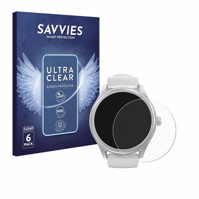 Savvies - Screenprotector voor Hama Smartwatch 5010 - Folie Beschermfolie transparant 6 Stuks