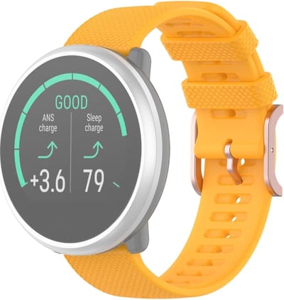 Siliconen bandje - geschikt voor Huawei Watch GT 2 42 mm / GT 3 42 mm Active / Elegant / GT 3 Pro 43 mm en Polar Ignite 2 / 3 / Pacer / Unite - lichtoranje