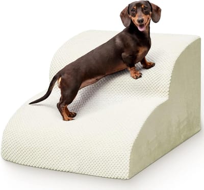 Hondentrap voor bed, bank en stoel met wasbare overtrek en antislip onderkant - 2 stappen