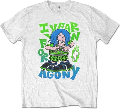 Billie Eilish - Agony Heren T-shirt - S - Wit