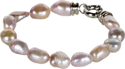 Zoetwater parel armband Rola - echte parels - handgeknoopt - roze - zilver - luxe sieraden zakje - parel armband dames - roze parel armband - zoetwaterparel