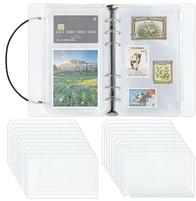 A6 Ringband Set - 21 Stuks, Navulbaar, Waterdicht, Transparante Bladmappen voor Scrapbooking en Foto's
