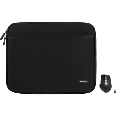 BlueBuilt Laptophoes breedte 41 cm 17 inch M Zwart + Maximus Muis