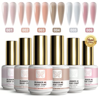 LIMEGIRL Rubber Base Gel, 15ml Nude Transparant, 4-In-1 Multifunctionele Builder Base Gel Voor Nagels Versterken En Vormgeven, UV/LED Soak-Off, Geschikt Voor Nagelsalons En DIY Manicure