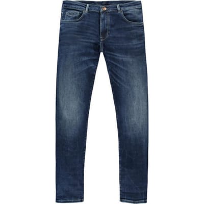 Cars blauwe heren jeans   Used washed wassing   Slim Fit   5-Pocket zakken   Knoop- en ritssluiting   Regular waist Blauw 40/34