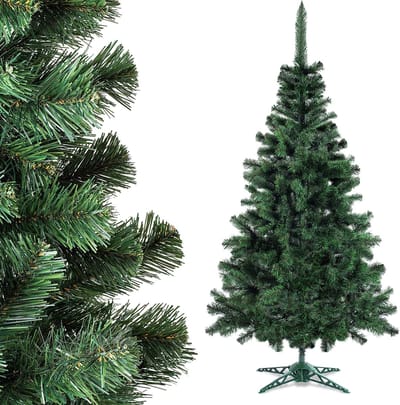 KADAX Alpentanne, kerstboom, kunstkerstboom van pvc, dennenboom met standaard, kerstversiering, kunstboom (kerstboom 155 cm V2)