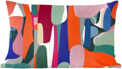 Sierkussens - Kussentjes Woonkamer - 60x40 cm - Vormen - Ritmisch - Kleuren - Abstract