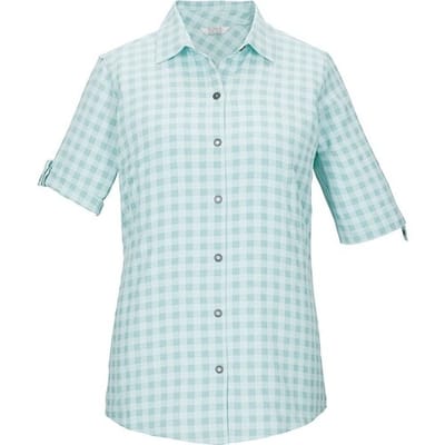 Killtec Kos 59 Women Woven Shirt - Blouse met korte mouwen - Dames - Light Iceblue - Maat 44