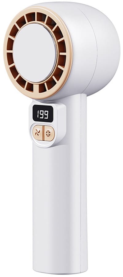Ventilatoren-handventilator-199 snelheidsinstellingen - Mini Draagbare Ventilator - USB-C Oplaadbaar -voor Reizen, Kamperen, Wandelen en Strand - wit