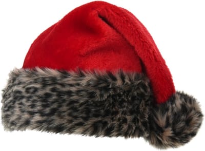 Kerstmuts met Panterprint | Voor Volwassenen | 40 cm