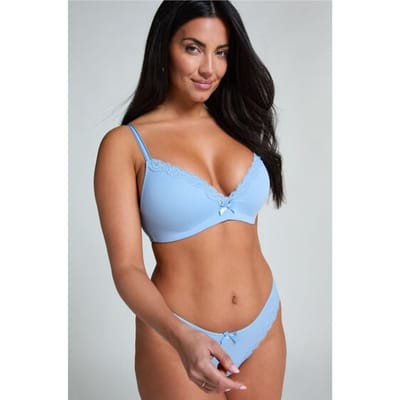 Hunkemöller Dames Lingerie Voorgevormde bh zonder beugel Lola - Blauw - maat B75