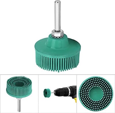 2 Inch Borstelharen, Schurende Borstel Polijsten 2 Inch Elektrische Boor Disc Emery Rubber Borstel Ontbramen Polijsten Slijpschijf voor Het Verwijderen van BraamroestGroen (Groente)