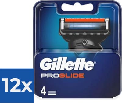 12 x Gillette - Fusion5 ProGlide – Scheermesjes – Navulmesjes – 4 Mesjes - Scheermesjes - Scheren - Gladheid - Comfort - Precisie