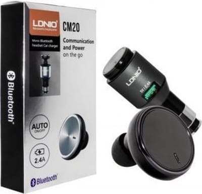 Ldnio USB oplader / Autolader met Bluetooth Headset
