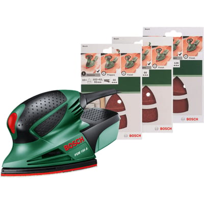 Bosch PSM 100 A Multischuurmachine - op snoer - 100 W - Incl. 3 schuurvellen