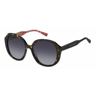 Tommy Hilfiger Donkergrijze SF Lens Havana Bruine Zonnebril