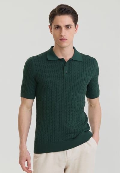 Felix Hardy Polo Shirt Korte Mouwen 100% Katoen Heren Donkergroen - 2Xl