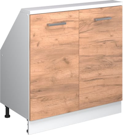 Vicco Rion Kast voor schuine wand – met 2 deuren Eik goud/wit