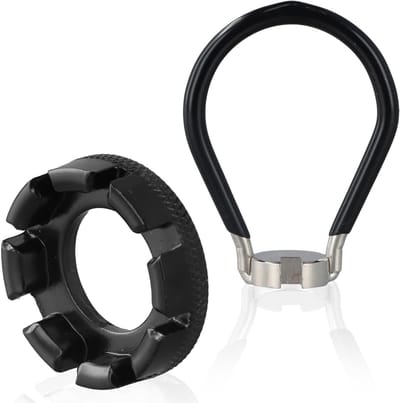 2 Stuks Fietspaak Sleutel Set, Multifunctionele Fietswiel Onderhoudstools voor Spaakcorrectie en Reparatie, 6-in-1 Sleutel voor 10-15 Gauge Fietswielen