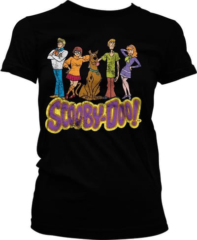Team Scooby Doo Distressed Girly Tee Damen T-Shirt Black-M