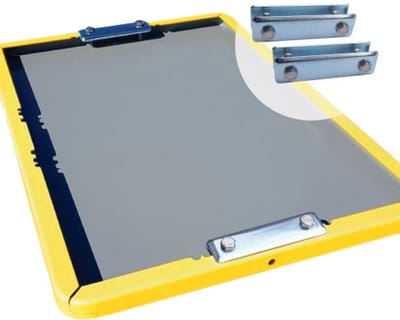 Bord Verboden te parkeren i.v.m. werkzaamheden - geel - Weerbestendig Aluminium - 40x60 cm - Bevestiging: Met hekbeugels (voor spijlen- of gaashek)