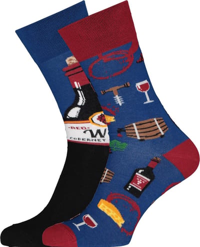 Many Mornings unisex sokken Cabernet Sockvignon - Unisex - Maat: 35 - 38